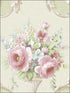 In Register Ornamental Floral fabric in green pink blue color - pattern number IM36421 - by Patton Norwall in the Silk Impressions 2 collection