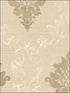 In Reg Classic Damask fabric in beige cream metallic gold color - pattern number IM36428 - by Patton Norwall in the Silk Impressions 2 collection