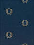 In Register Laurel Leaf fabric in navy metallic gold color - pattern number MD29410 - by Patton Norwall in the Silk Impressions 2 collection