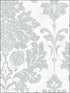 In Reg Classic Damask fabric in metallic silver pearl white color - pattern number MD29419 - by Patton Norwall in the Silk Impressions 2 collection