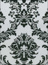 In Reg Classic Damask fabric in metallic silver black color - pattern number MD29433 - by Patton Norwall in the Silk Impressions 2 collection