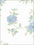 In Register Rose Trail fabric in blue green color - pattern number MD29436 - by Patton Norwall in the Silk Impressions 2 collection