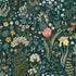 Blomsterhav wallpaper in spruce color - pattern number 2055 - by Schumacher in the Borastapeter collection