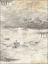Nautical Sunset fabric in charcoal metallic gold and pearl color - pattern number FI70007 - by Seabrook in the French Impressionist collection