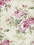 Rose Bouquet fabric in metallic ivory blush and forest green color - pattern number FI70401 - by Seabrook in the French Impressionist collection