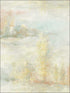 Tree Line fabric in metallic yellow gold seafoam and aqua color - pattern number FI70804 - by Seabrook in the French Impressionist collection