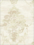 Damask wallpaper in metallic tan and soft peach color - pattern number FI71004 - by Seabrook in the French Impressionist collection