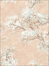 Cherry Blossoms wallpaper in blush white and brown color - pattern number FI71101 - by Seabrook in the French Impressionist collection