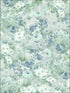 Daisy wallpaper in metallic powder blue and turquoise color - pattern number FI71318 - by Seabrook in the French Impressionist collection