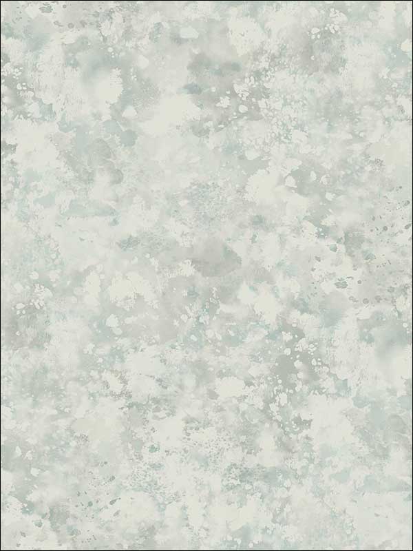 Waterdrop Floral wallpaper in metallic sky blue color - pattern number FI71408 - by Seabrook in the French Impressionist collection