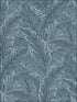 Ruffled Palm fabric in blue color - pattern number UK10012 - by Seabrook in the Mica by Pear Tree Studios collection