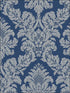 Raised Glitter Damask fabric in navy color - pattern number UK10457 - by Seabrook in the Mica by Pear Tree Studios collection