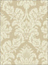 Raised Glitter Damask fabric in gold color - pattern number UK10483 - by Seabrook in the Mica by Pear Tree Studios collection