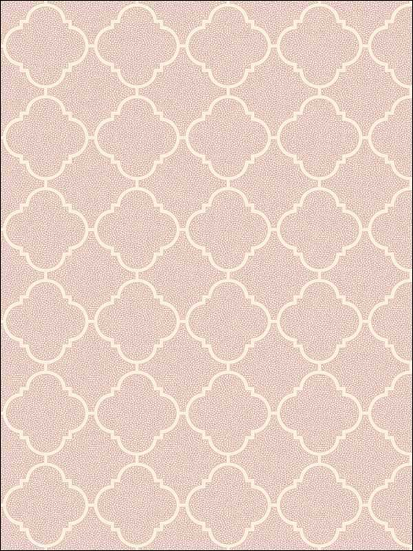 Dotted Ogee wallpaper in pink color - pattern number UK11301 - by Seabrook in the Mica by Pear Tree Studios collection