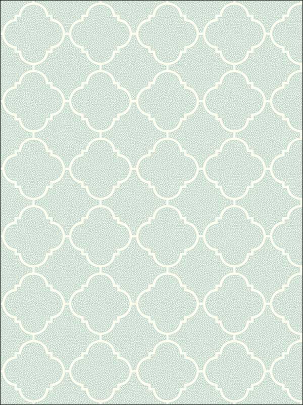 Dotted Ogee wallpaper in mint color - pattern number UK11314 - by Seabrook in the Mica by Pear Tree Studios collection