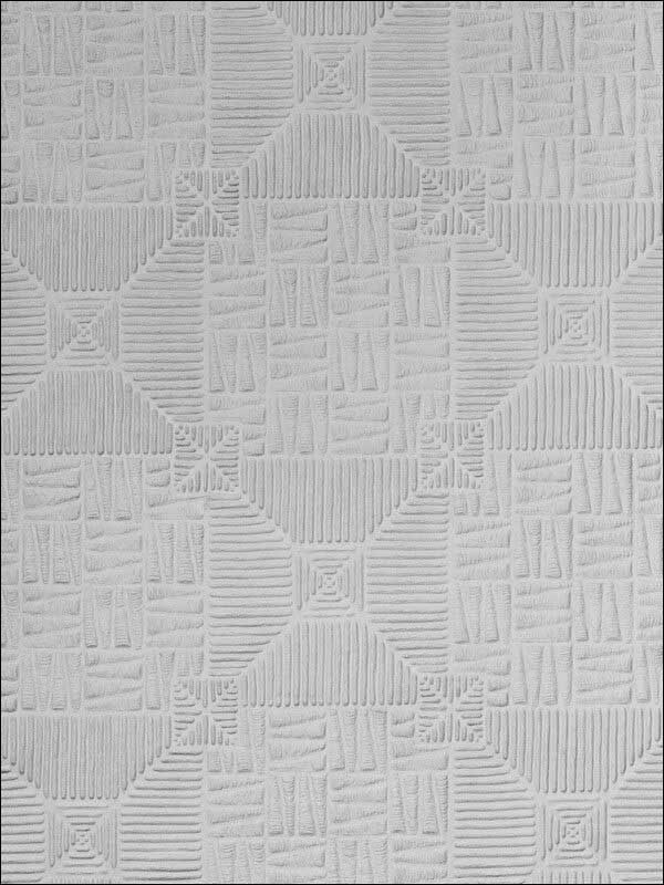 Inca Paintable Tribal wallpaper in white color - pattern number 437-RD0145 - by Brewster in the Anaglypta XII collection