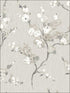 Bliss Blossom fabric in taupe color - pattern number 2764-24306 - by A Street Prints in the Mistral collection