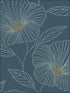 Mythic Floral fabric in blue color - pattern number 2764-24318 - by A Street Prints in the Mistral collection