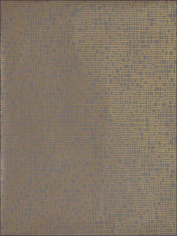 Interactive wallpaper in taupe and gold color - pattern number NW3512 - by Antonina Vella in the Modern Metals collection