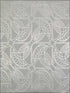 Cartouche fabric in blue and silver color - pattern number NW3527 - by Antonina Vella in the Modern Metals collection