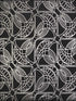 Cartouche fabric in black and silver color - pattern number NW3528 - by Antonina Vella in the Modern Metals collection