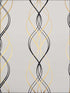Aurora fabric in black and white color - pattern number NW3548 - by Antonina Vella in the Modern Metals collection