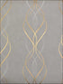 Aurora fabric in grey and gold color - pattern number NW3550 - by Antonina Vella in the Modern Metals collection