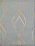 Aurora fabric in blue and gold color - pattern number NW3551 - by Antonina Vella in the Modern Metals collection