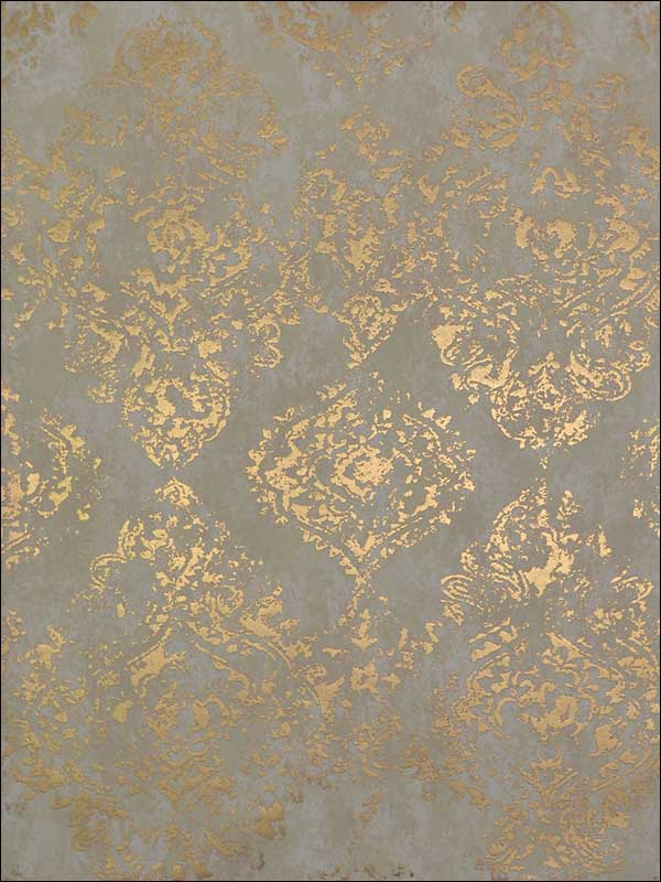 Stargazer fabric in almond and gold color - pattern number NW3566 - by Antonina Vella in the Modern Metals collection