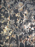 Shimmering Foliage fabric in black color - pattern number NW3580 - by Antonina Vella in the Modern Metals collection