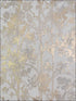 Shimmering Foliage fabric in white and gold color - pattern number NW3583 - by Antonina Vella in the Modern Metals collection