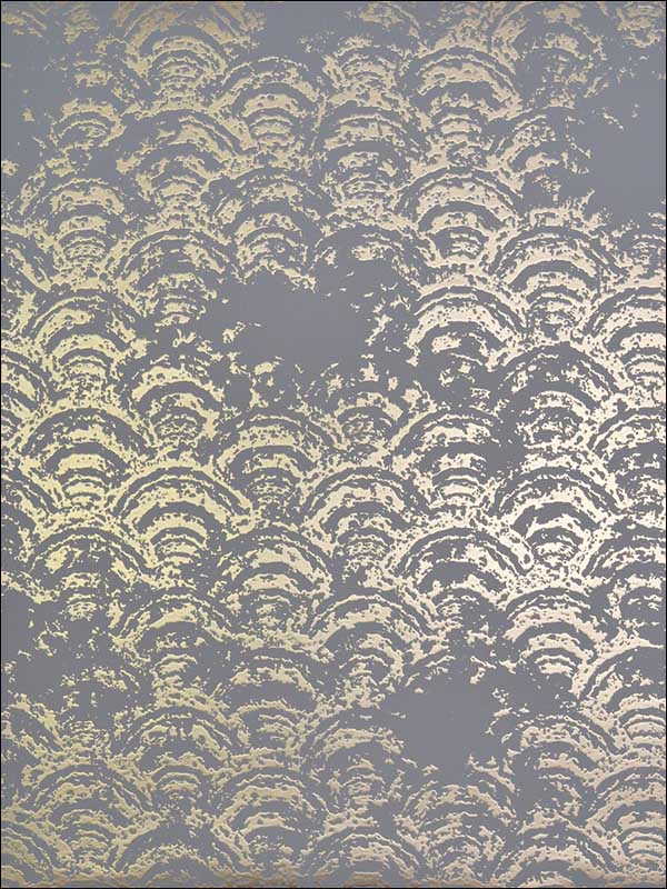 Eclipse wallpaper in grey and gold color - pattern number NW3597 - by Antonina Vella in the Modern Metals collection
