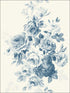 Tea Rose fabric in blue color - pattern number ME1531 - by Magnolia Home by Joanna Gaines in the Magnolia Home Vol 2 collection