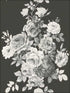 Tea Rose fabric in black and white color - pattern number ME1533 - by Magnolia Home by Joanna Gaines in the Magnolia Home Vol 2 collection