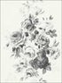Tea Rose fabric in black and white color - pattern number ME1534 - by Magnolia Home by Joanna Gaines in the Magnolia Home Vol 2 collection