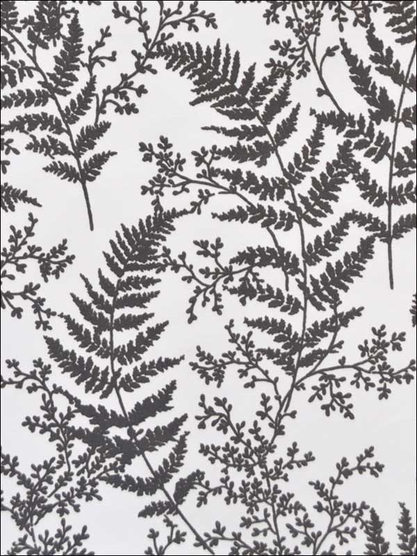 Forest Fern Flock wallpaper in grey color - pattern number ME1584 - by Magnolia Home by Joanna Gaines in the Magnolia Home Vol 2 collection