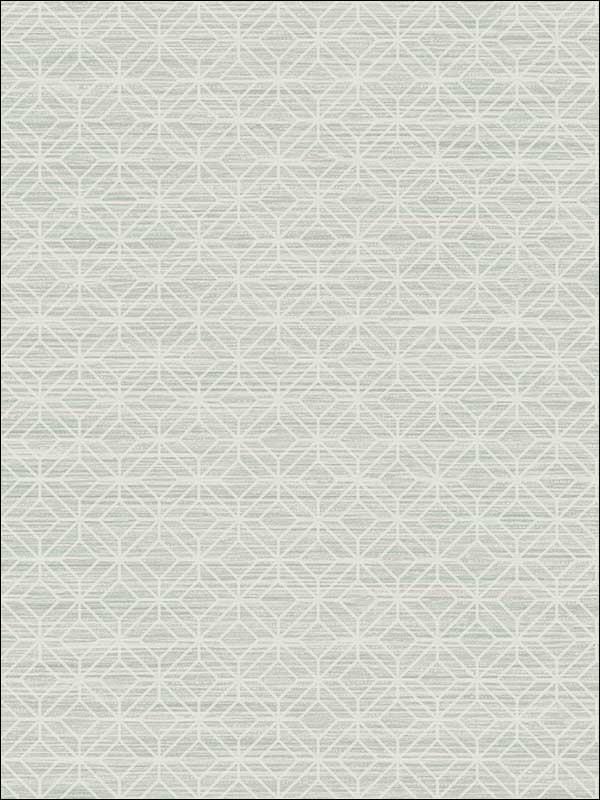 Asian Lattice wallpaper in aqua and teal color - pattern number MS91504 - by Pelican Prints in the Brownstone collection