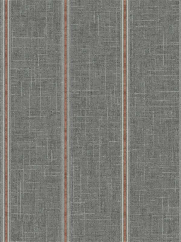 Stripe wallpaper in gray color - pattern number MS91603 - by Pelican Prints in the Brownstone collection