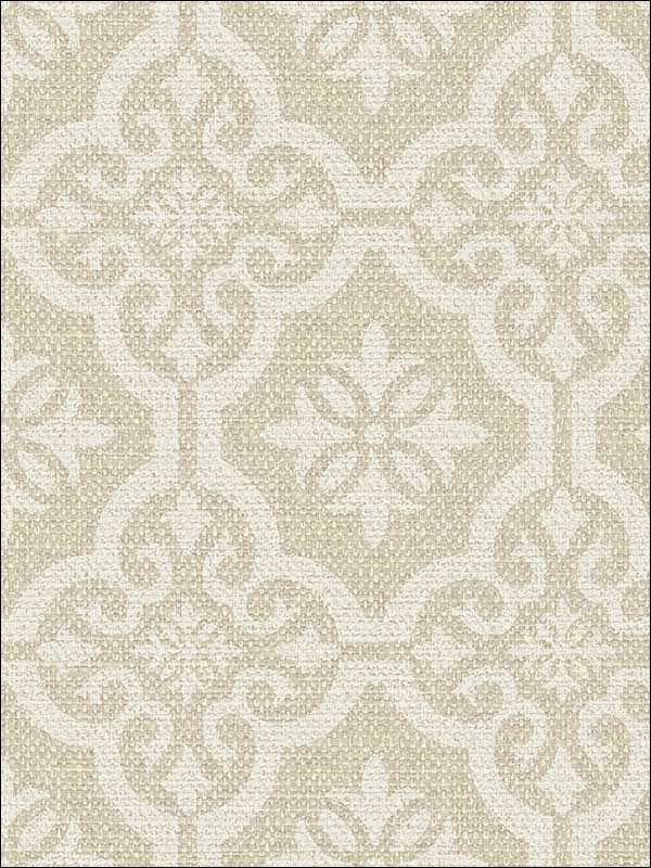 Shape on Grass wallpaper in brown and taupe color - pattern number MS91707 - by Pelican Prints in the Brownstone collection