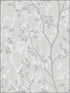 Trees fabric in gray color - pattern number JB20908 - by Wallquest in the Woodlands Resource by Daisy Bennett collection