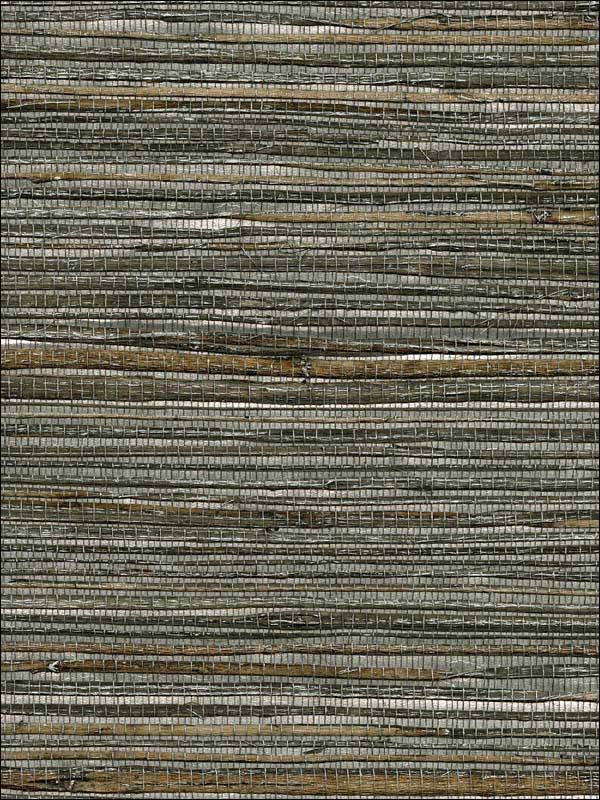 Fujian Grasscloth wallpaper in silver color - pattern number 2732-80007 - by Kenneth James in the Canton Road Grasscloth collection