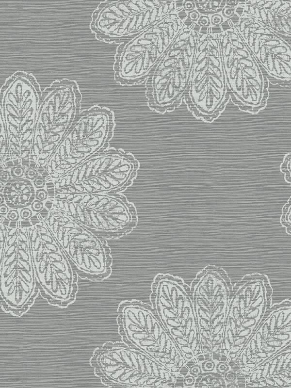 Sol Medallion wallpaper in slate color - pattern number 2793-24746 - by A Street Prints in the Celadon collection