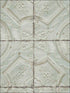 Deerfield Vintage Tin Tile fabric in teal color - pattern number 3115-12432 - by Chesapeake in the Farmhouse collection