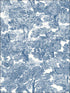 Spinney Toile wallpaper in blue color - pattern number 3115-12543 - by Chesapeake in the Farmhouse collection