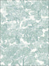 Spinney Toile wallpaper in teal color - pattern number 3115-12545 - by Chesapeake in the Farmhouse collection
