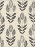 Garland Block Tulip wallpaper in black color - pattern number 3115-24474 - by Chesapeake in the Farmhouse collection