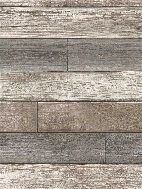 Emory Multiclr Reclaimed Wood Plank Peel and Stick wallpaper in multicolor color - pattern number 3115-NU1690 - by Chesapeake in the Farmhouse collection