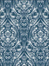 Bohemian Damask Peel and Stick fabric in indigo color - pattern number NU1689 - by Brewster in the NuWallpaper II collection