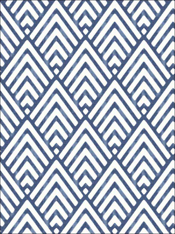 Arrowhead Peel and Stick fabric in deep blue color - pattern number NU1701 - by Brewster in the NuWallpaper II collection