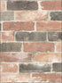 Newport Reclaimed Brick Peel and Stick fabric in multicolor color - pattern number NU2064 - by Brewster in the NuWallpaper II collection